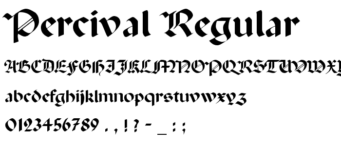 Percival Regular font